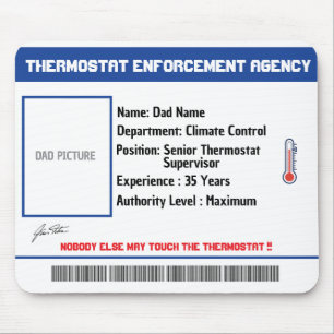 Op maat gemaakte thermostaatbureau Mousepad voor v Muismat