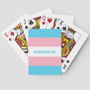 Op maat gemaakte transgender vlag pokerkaarten