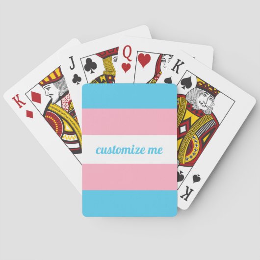 Op maat gemaakte transgender vlag pokerkaarten (Achterkant)