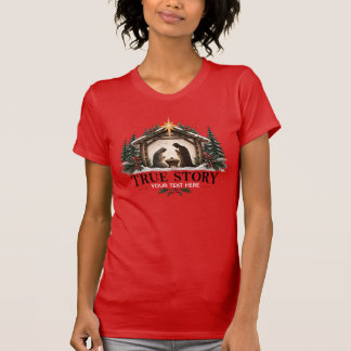 Op maat gemaakte True Story Kerst T-shirt