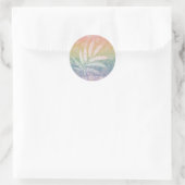Op maat gemaakte uitnodiging Pastel Regenboog Asan Ronde Sticker (Tas)