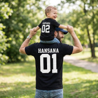 Op maat gemaakte vader- en babyshirts - Bij elkaar