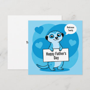 Op maat gemaakte Vaderdag-illustratie van een scha Feestdagenkaart