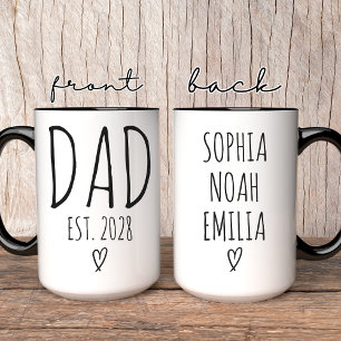 Op maat gemaakte vadermug voor Vaderdag, verjaarda Mok