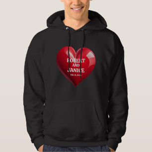 Op maat gemaakte valentijnsdag gepersonaliseerd ha hoodie
