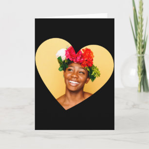 Op maat gemaakte Valentijnsdag hart T-shirt met fo Kaart