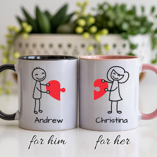 Op maat gemaakte Valentijnsdag koffiemok cadeau vo Mok