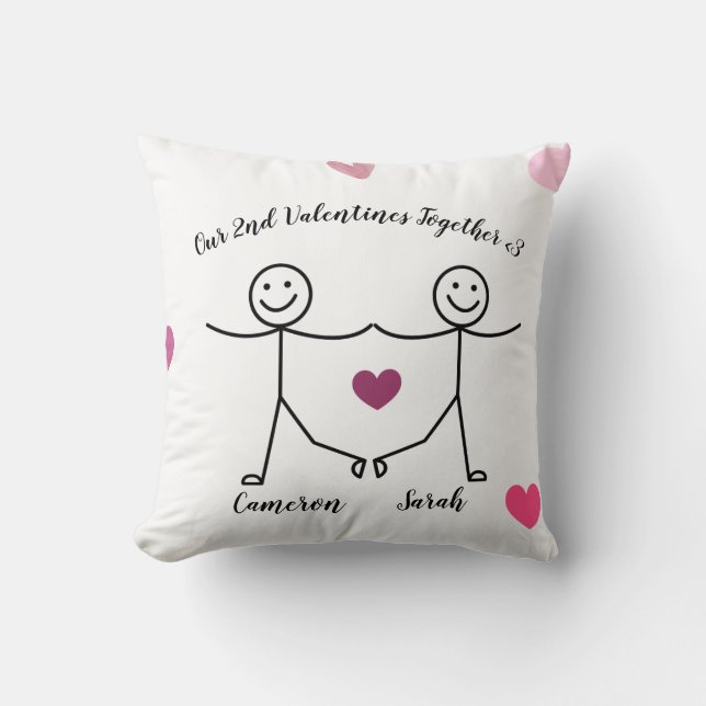 Op maat gemaakte Valentijnskussen Kussen (Voorkant)
