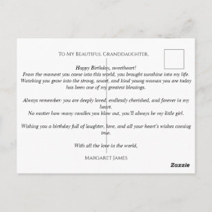 Op maat gemaakte verjaardagskaart met oma's kleind briefkaart