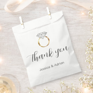 Op maat gemaakte Verloving Bedankt Witte Diamanten Bedankzakje
