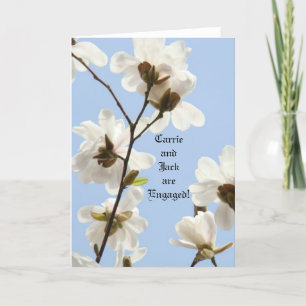 Op maat gemaakte verlovingskaarten Blue Sky Magnol Aankondiging
