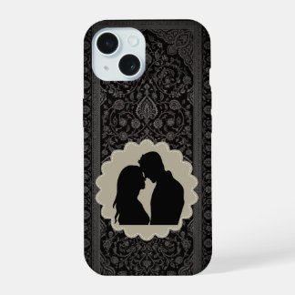 Op maat gemaakte vintage cameo silhouet telefoonho iPhone 15 hoesje