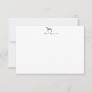 Op maat gemaakte vintage hond Dalmatiner briefkaar Notitiekaartje