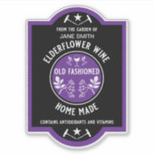 Op Maat Gemaakte Vlierbloesem Sticker (Voorkant)