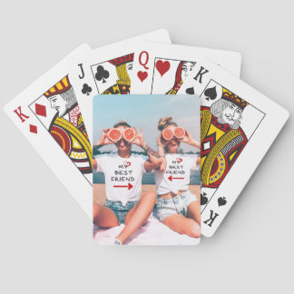 Op maat gemaakte vriendschapsfoto boodschappentas pokerkaarten