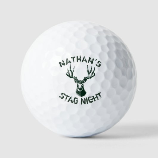 Op maat gemaakte vrijgezellenfeest hertenhoorns golfballen (Voorkant)