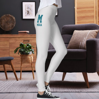 Op maat gemaakte vrolijk kerstfeest Frost Zilver G Leggings