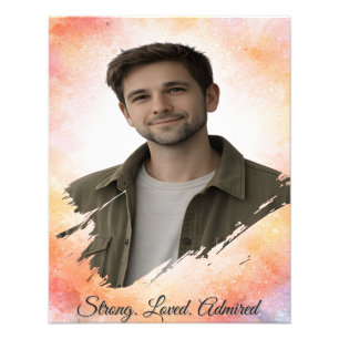 Op maat gemaakte waterverf Valentijnscadeau voor h Foto Afdruk