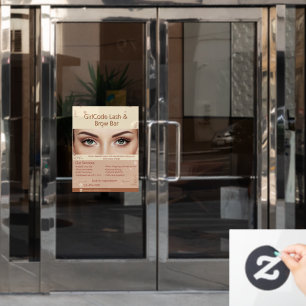 Op maat gemaakte wenkbrauw wimper schoonheidssalon raamsticker