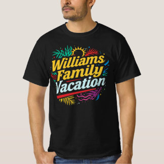 Op maat gemaakte Williams Familie Vakantie T-shirt