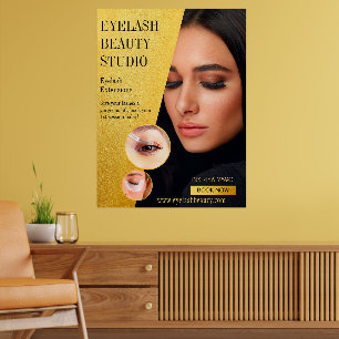 Op maat gemaakte wimperextensie studio grote maat poster