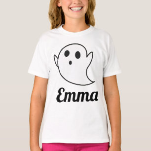 Op maat gemaakte witte spook Halloween T-shirt voo