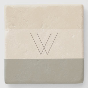 Op maat gemaakte zachte Evergreen, Off White, Tan  Stenen Onderzetter