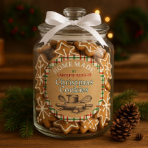 Op maat gemaakte zelfgebakken kerstkoekjes labelve
