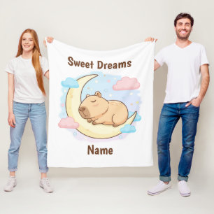 Op Maat Gemaakte Zoete Dromen Capybara Fleece Deke Deken