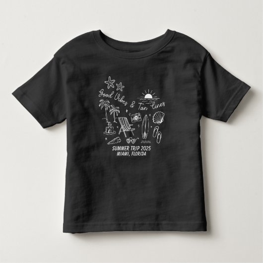 Op maat gemaakte zomerse strandtrip familie groep kinder shirts (Voorkant)