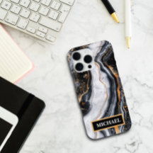 Op maat gemaakte zwarte marmeren goudprint trendy