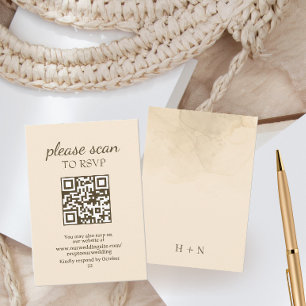 Op maat gemarmerde Villa Wedding Website RSVP Kaartje