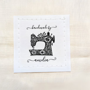 Op maat gesneden en genaaid machine op label gen grosgrain lint