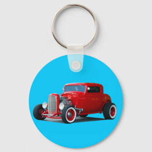 op maat gesneden hot rod sleutelhanger