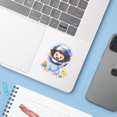 Op maat gesneden vinyl sticker (Laptop met iPhone)