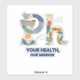 Op maat gesneden vinyl Sticker: "Uw gezondheid, on Sticker