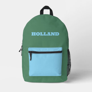 Op maat groen en blauw bedrukte rugzak