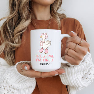 Op Maat I’m Tired Mok Afstudeercadeau voor Verplee