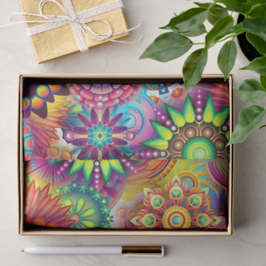 Op maat ontworpen tissue papier kleurrijk (decopau (Geschenk)