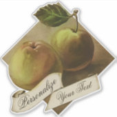 Op maat te maken vintage fruit kruidenierswinkel a sticker (Voorkant)
