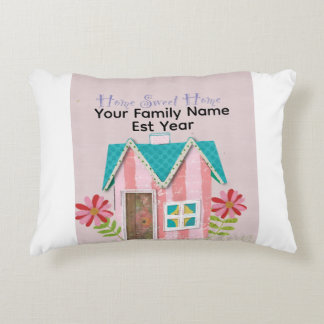 Op maat The Signature Whimsy (Roze & Turkoois) Accent Kussen