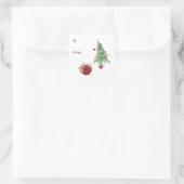 Op maat van een grappig kerstcadeau vierkante sticker (Tas)