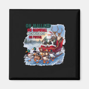 Op Mallard op Gadwall Kerst Grappig Eend Jagen Magneet