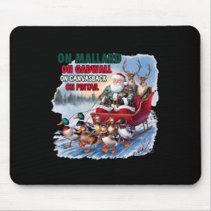 Op Mallard op Gadwall Kerst Grappig Eend Jagen Muismat