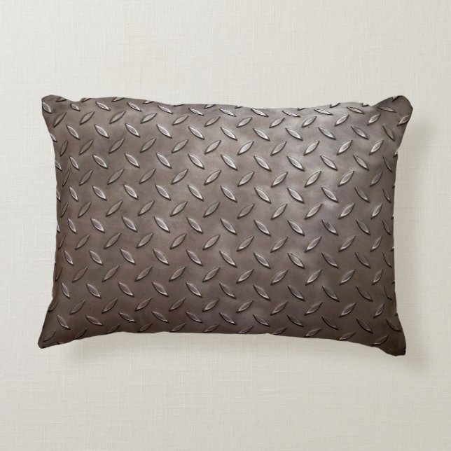 Op metaal geïnspireerde 'loft' industriële decor,  accent kussen (Achterkant)