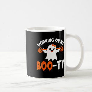 Op mijn Boo-ty Gym Booty Boo-t-shirt Ghost Pun Man Koffiemok