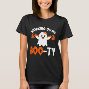 Op mijn Boo-ty Gym Booty Boo-tee spook grap mannen T-shirt