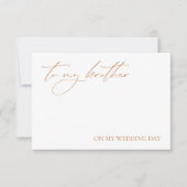 "Op mijn broer": Kaart voor het schoonmaken van de (Voorkant)