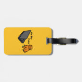 Op Mijn Computer Grappige Computer Oranje Kat Meme Bagagelabel (Achterkant horizontaal)