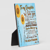 Op mijn dochter | Speciale brief aan mijn dochter Fotoplaat (Zijkant)